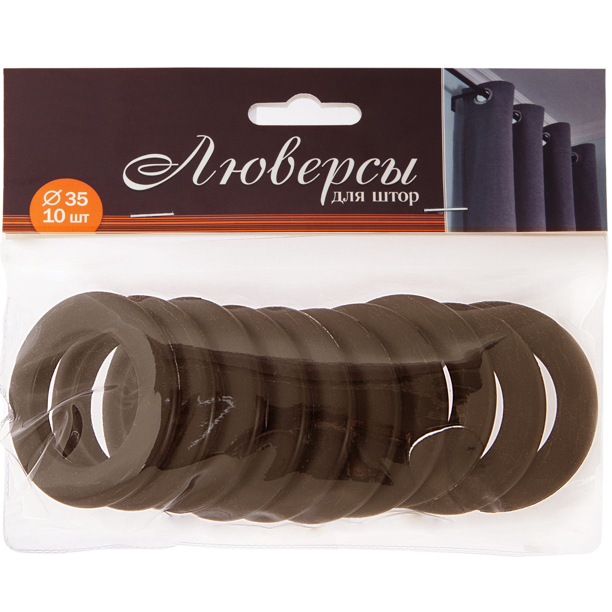 83860302 Люверс универсальный, ø350 мм, цвет коричневый, 10 шт Santreyd  - Вид №1