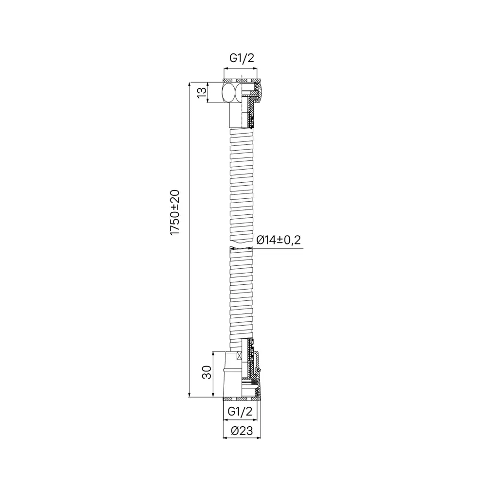 89415664 Шланг для душа Iddis Agua 1.75 м силиконовый цвет хром STLM-1568136 - Вид №5