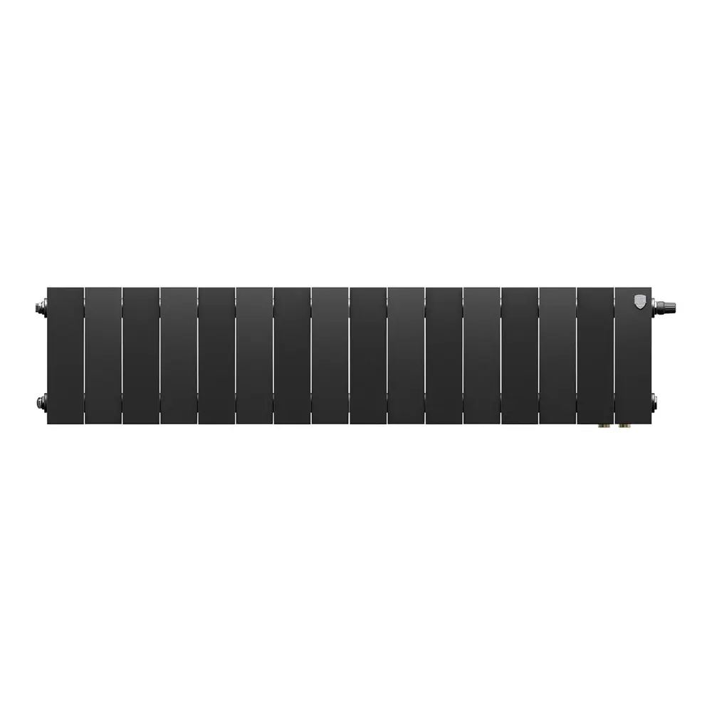 Радиатор секционный Royal Thermo PianoForte VDR80 200/10 16 секций нижнее правое подключение биметалл черный 89408788 STLM-2111498 