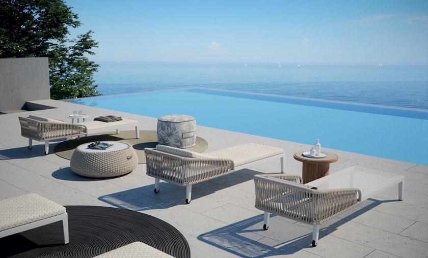 Atmosphera Круглый садовый пуф из технической ткани со съемной крышкой Soft Cx.sf.pfd60 - Вид №3