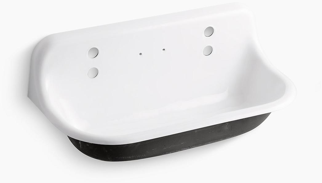 K-3200-0 Подвесная раковина настенная прямоугольная Kohler  белая  - Вид №1