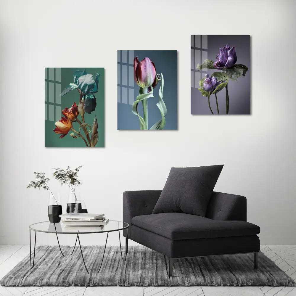 Картина на стекле "Цветы фиолетовые" 60x80 см 82924209 STLM-2010297 ARTABOSKO  - Вид №5