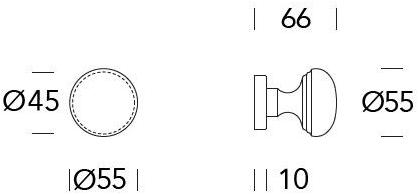 Reguitti Ручка дверная из латуни Cosmo Ah56pf002** - Вид №3