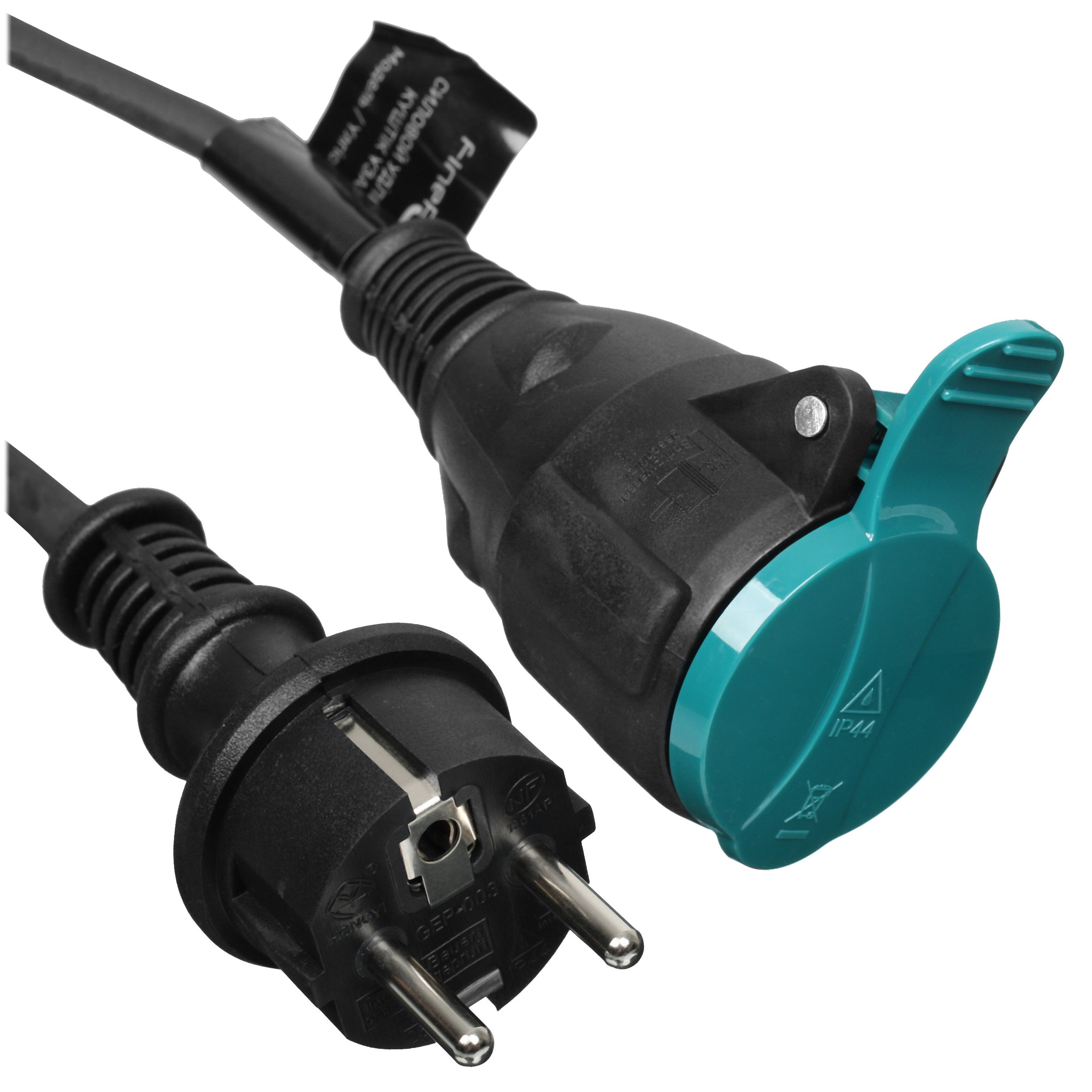 Удлинитель силовой FinePower PDS0222 черный 5086463 STDN-0011507 - Вид №1