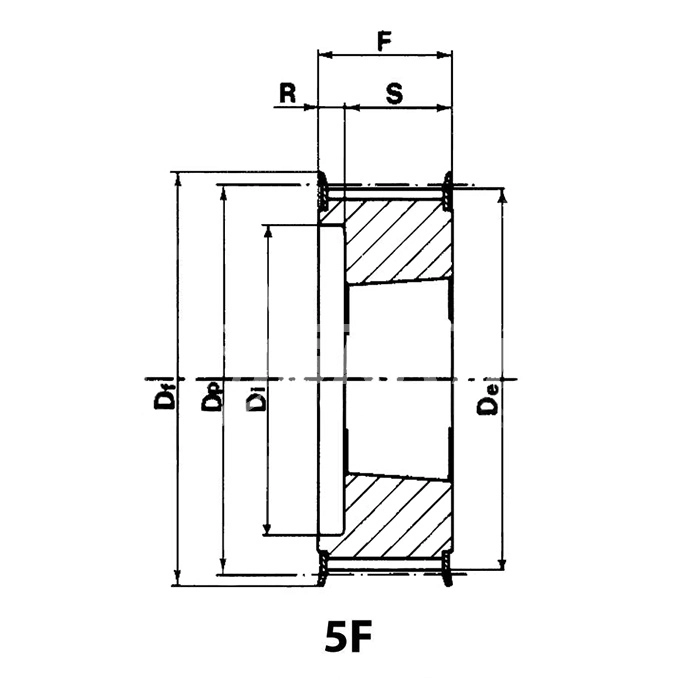 IS3012 Шкив зубчатый с профилем HTD под втулку тапербуш 40-8M-30 TB (PHP 40-8M-30TB) ISKRA  - Вид №1