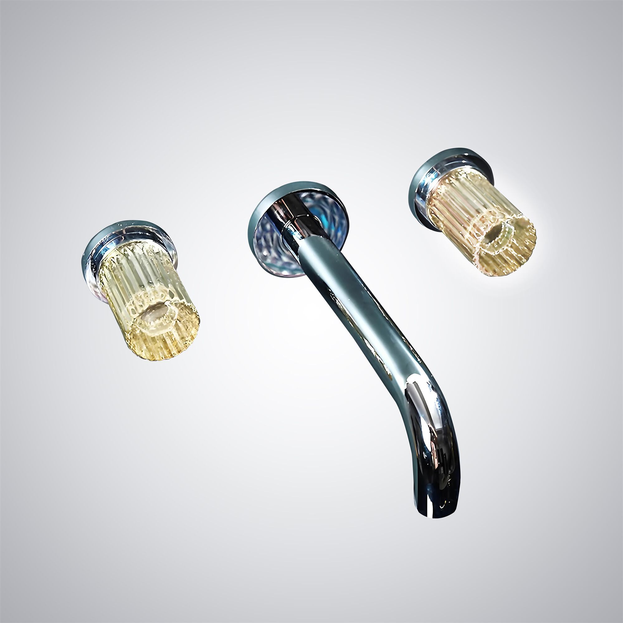 Настенный смеситель для раковины с 3 отверстиями и отдельными розетками Fontana Showers ALSACE ARCH-00148231 - Вид №1