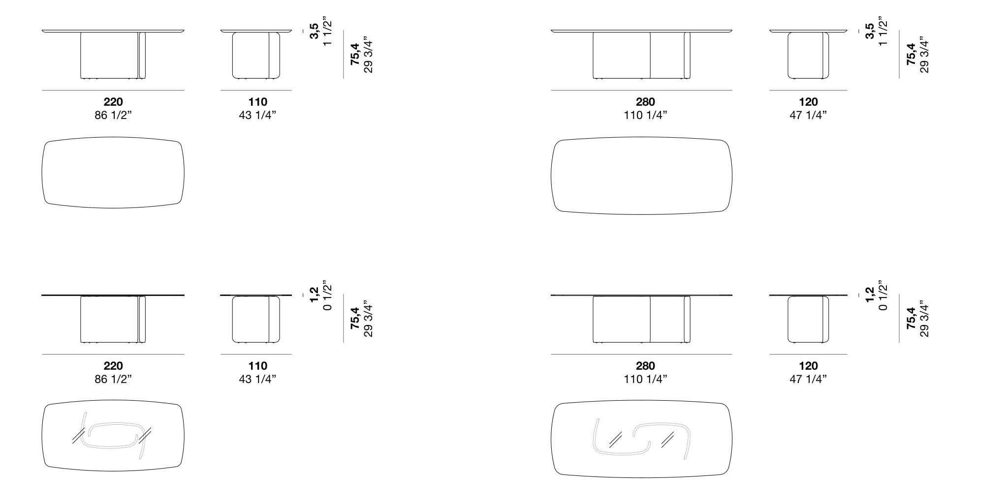 Прямоугольный деревянный обеденный стол Alf DaFrè ESSE ARCH-00126230 - Вид №12