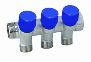 Carlo Poletti C32301TR35 Коллектор вертикальный, сборный, с регулировочным клапаном. 3 ответвления, межосевое расстояние 40 мм.