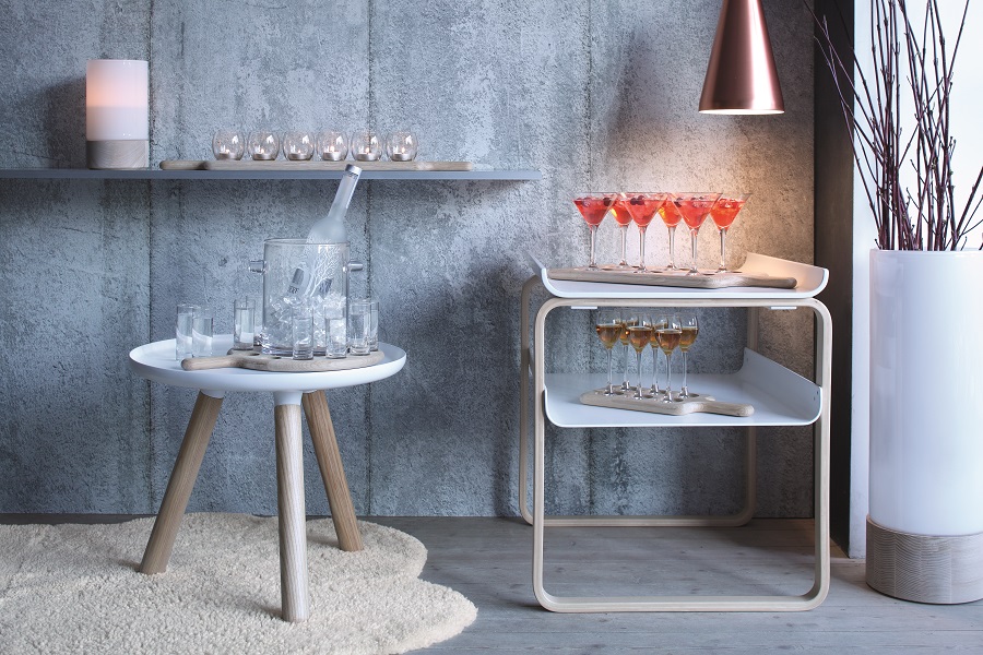 Набор из 3 подсвечников на подставке Paddle, 34 см LSA International G111606301 - Вид №1