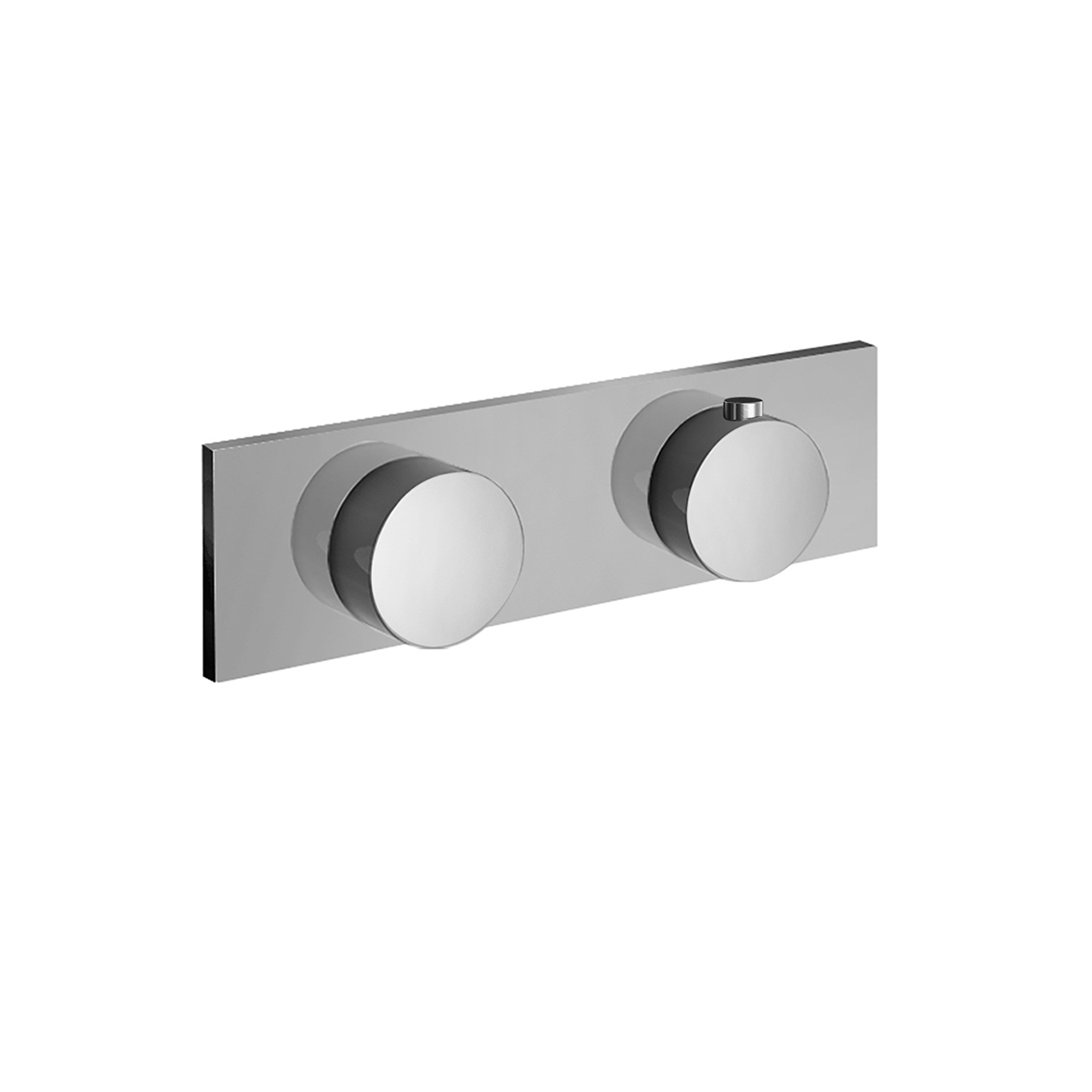 A972B+D372A  Термостатический встраиваемый смеситель для душа, 3/4''ручки переключатель с закрытием, на 2 потока с поворотной кнопкой только для горизонтальной установки впуски 3/4'' Fantini Rubinetti AF/21