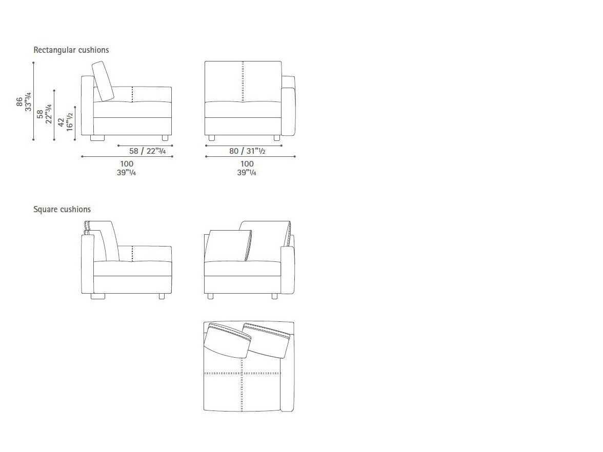 Кожаный модульный угловой диван Poltrona Frau коллекция - диваны и кресла ARCH-00060847 - Вид №19