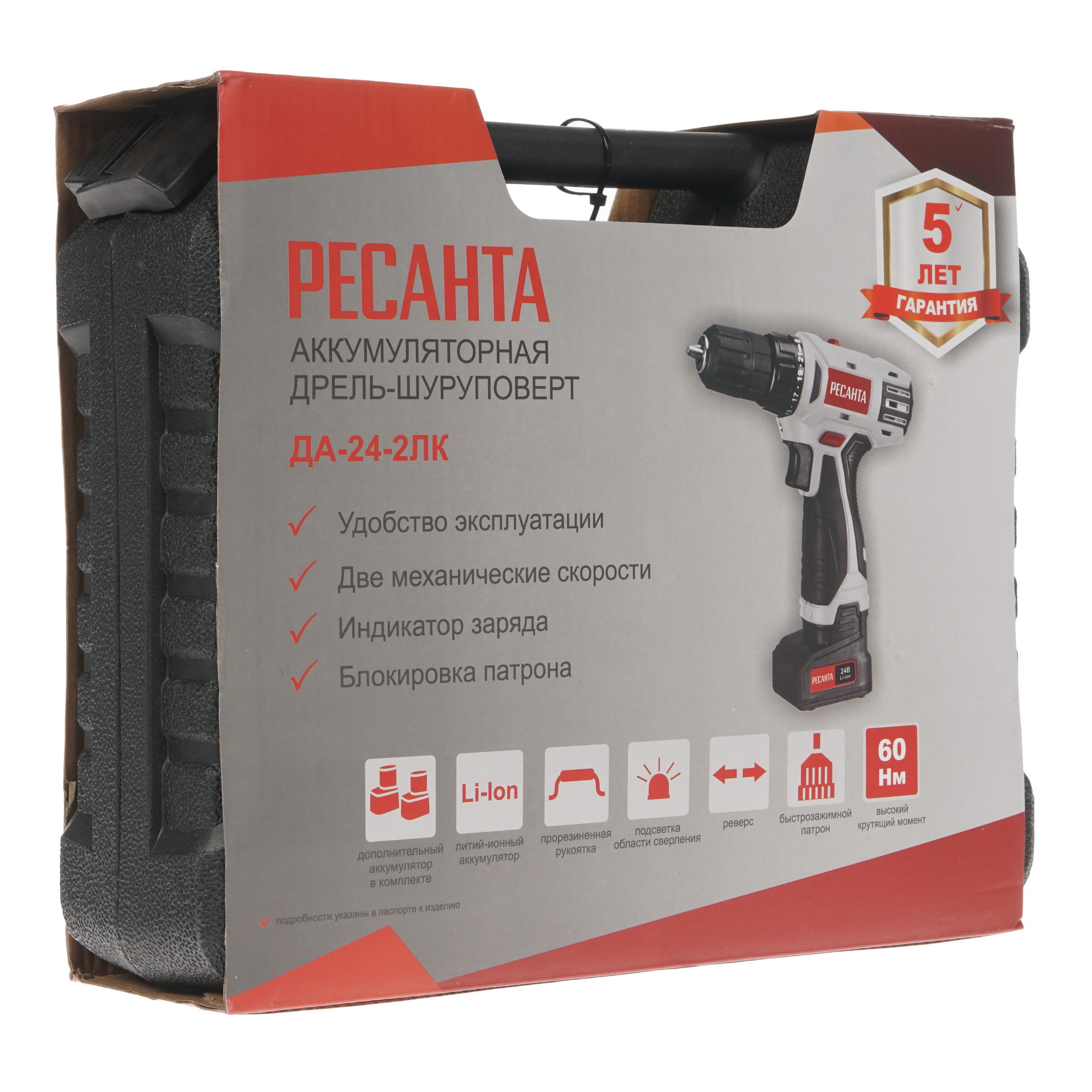 Дрель-шуруповерт Ресанта ДА-24-2ЛК 8160172 STDN-0076673 - Вид №6
