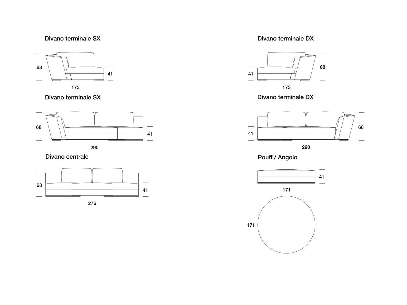 Съемный диван Former In Italia TREVI GLAM ARCH-00107783 - Вид №5