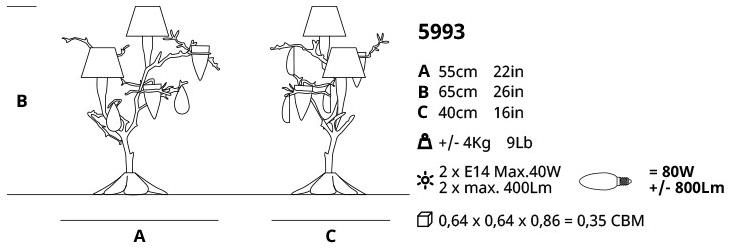 Serip Галогенная настольная лампа Fascinium 5993/2 - Вид №1