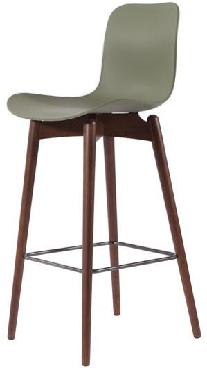 NORR11 Барный стул с пластиковым корпусом и буковыми ножками Langue sun-id-1383655 - Вид №7