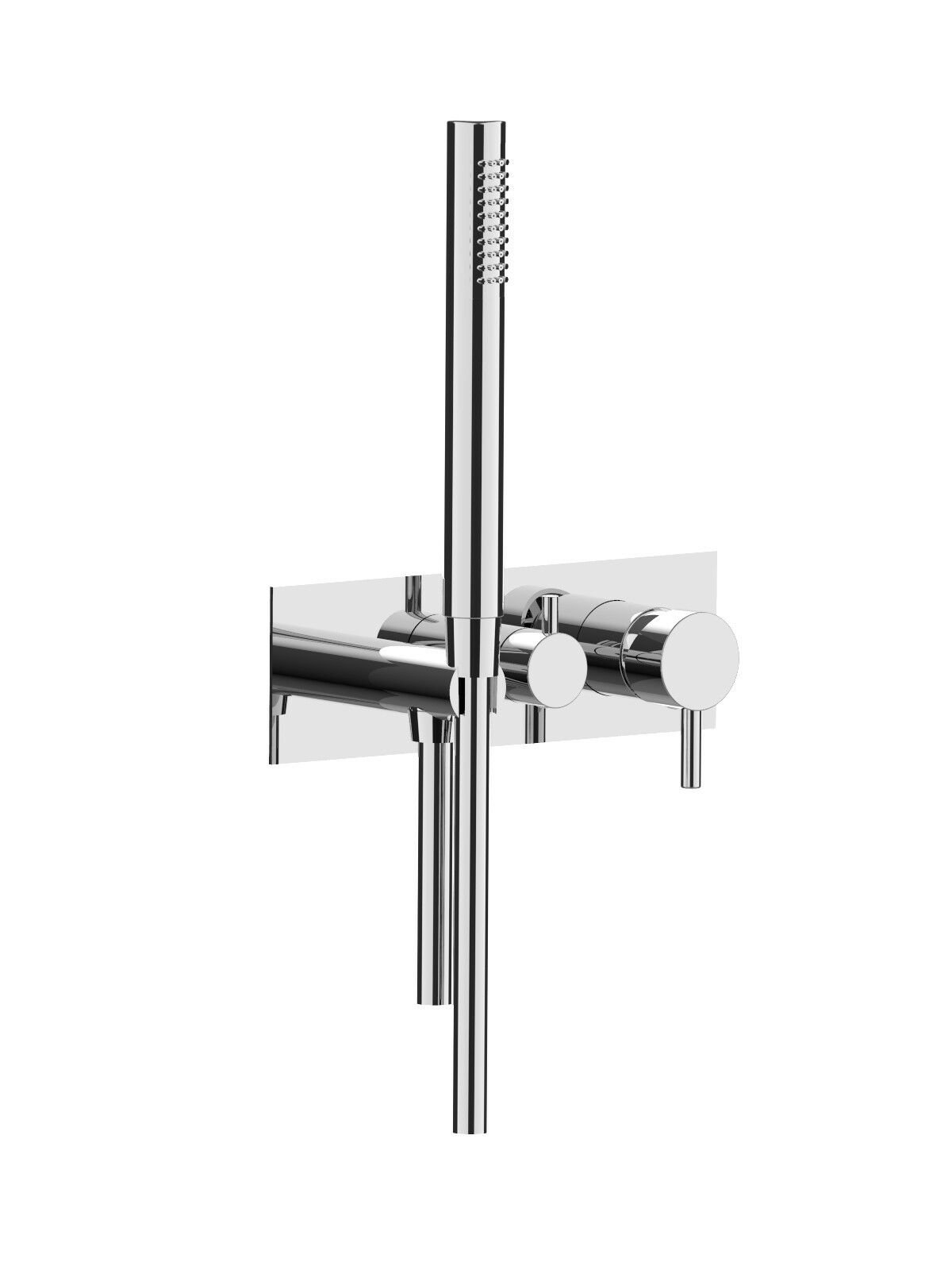 Настенный смеситель для ванны с 3 отверстиями и ручным душем Rubinetterie Frattini отдельная эстетика ARCH-00136591 - Вид №43