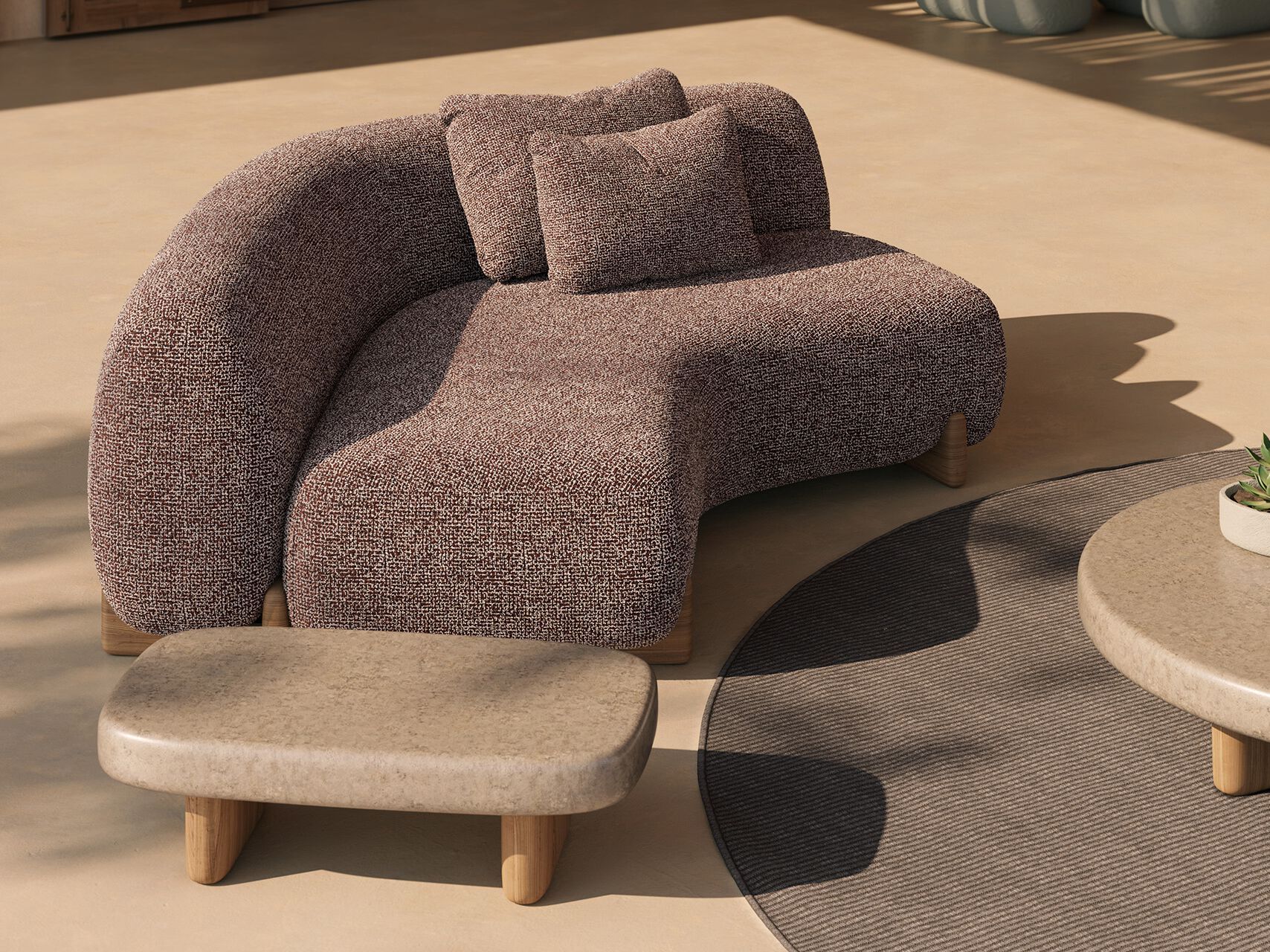 Ткань сад диван Vondom Милош ARCH-00136547 - Вид №2