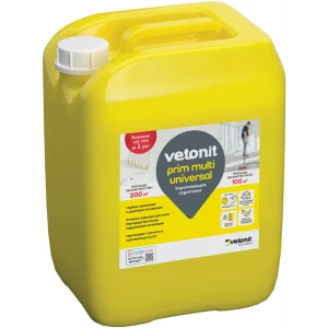 Грунтовка универсальная Vetonit Прим мульти универсал белая 10 л