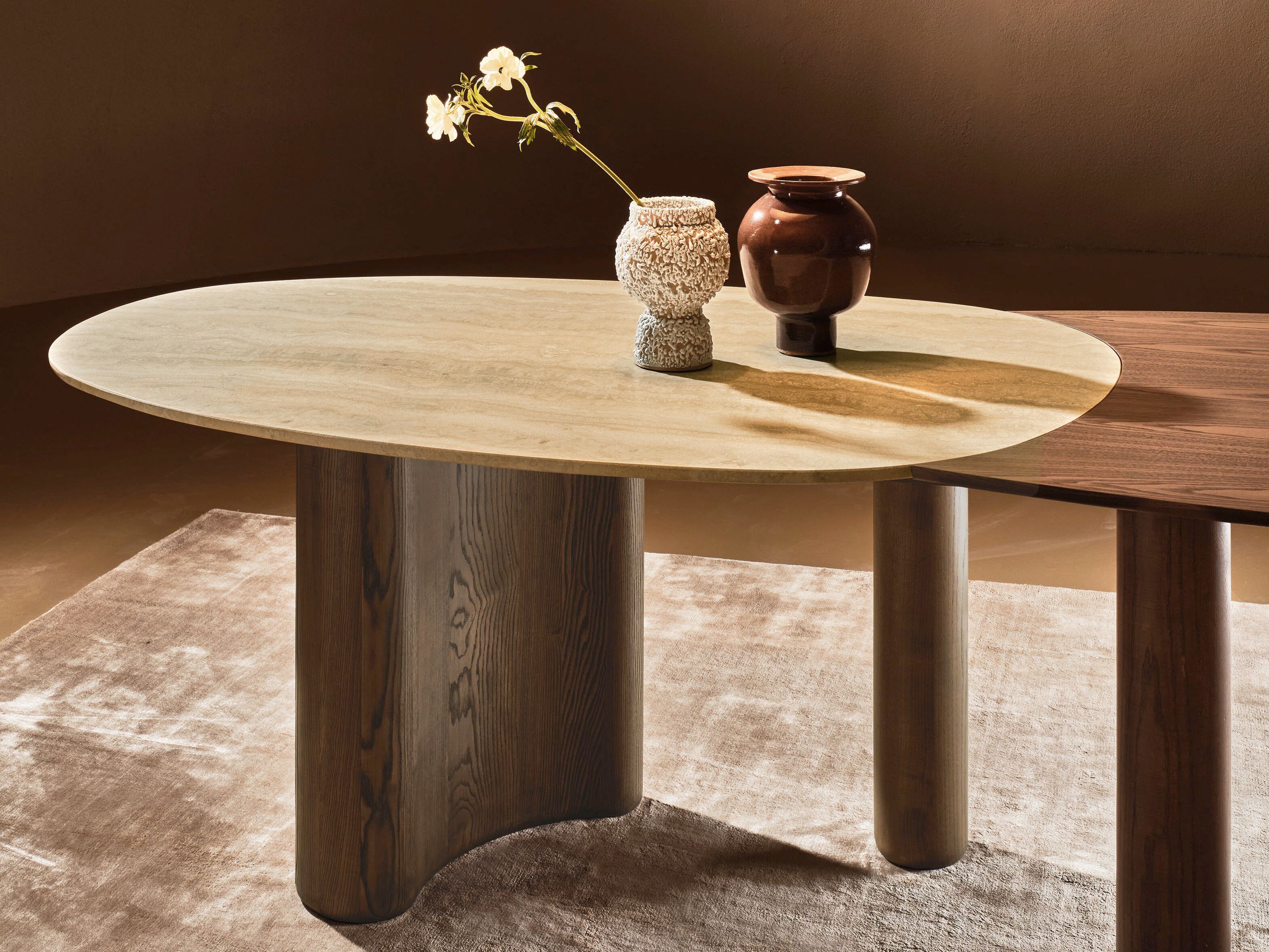 Деревянный и мраморный обеденный стол Naturedesign Главная ARCH-00089251 - Вид №5