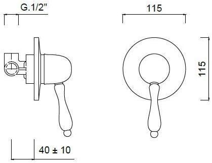 Rubinetteria Giulini Кран для душа Pragamix - pragamix crystal F7515 - Вид №1