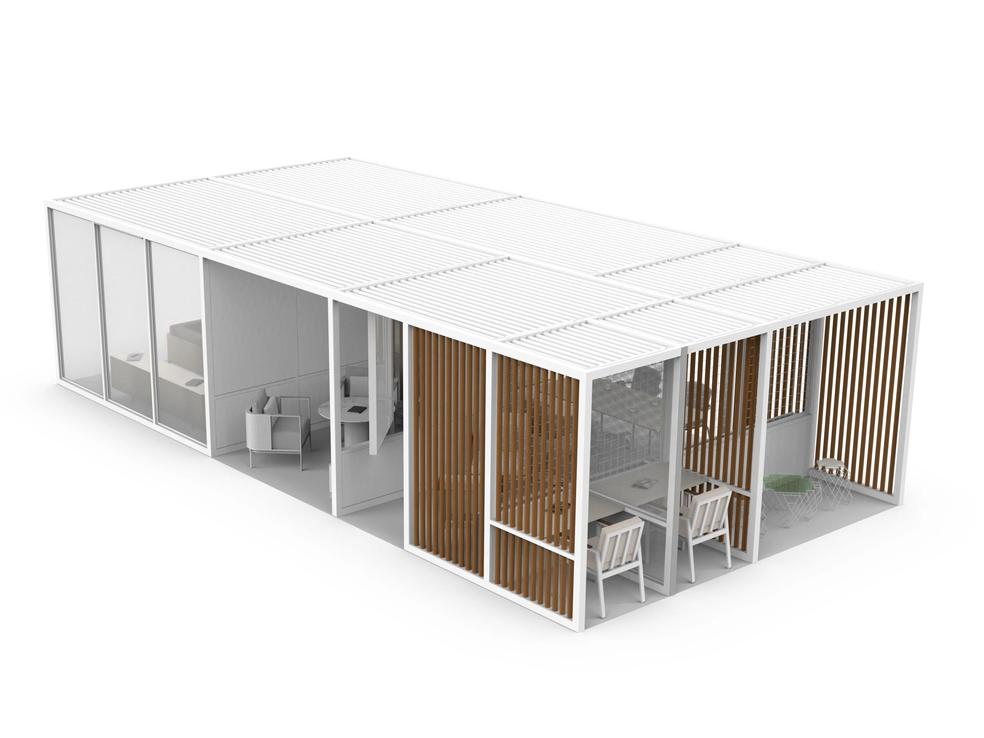 Пергола из алюминия и дерева GANDIABLASCO FLEX ARCH-00069692 - Вид №10