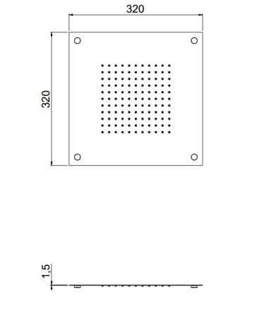 Встраиваемая душевая головка CARIMALI MYDREAM 320X320 ARCH-00119891 - Вид №2