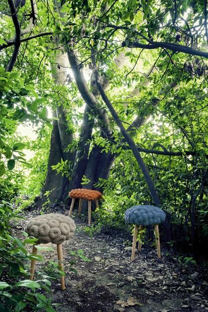 GAN Табурет с обивкой из шерсти Knitted stools sun-id-1353620 - Вид №4