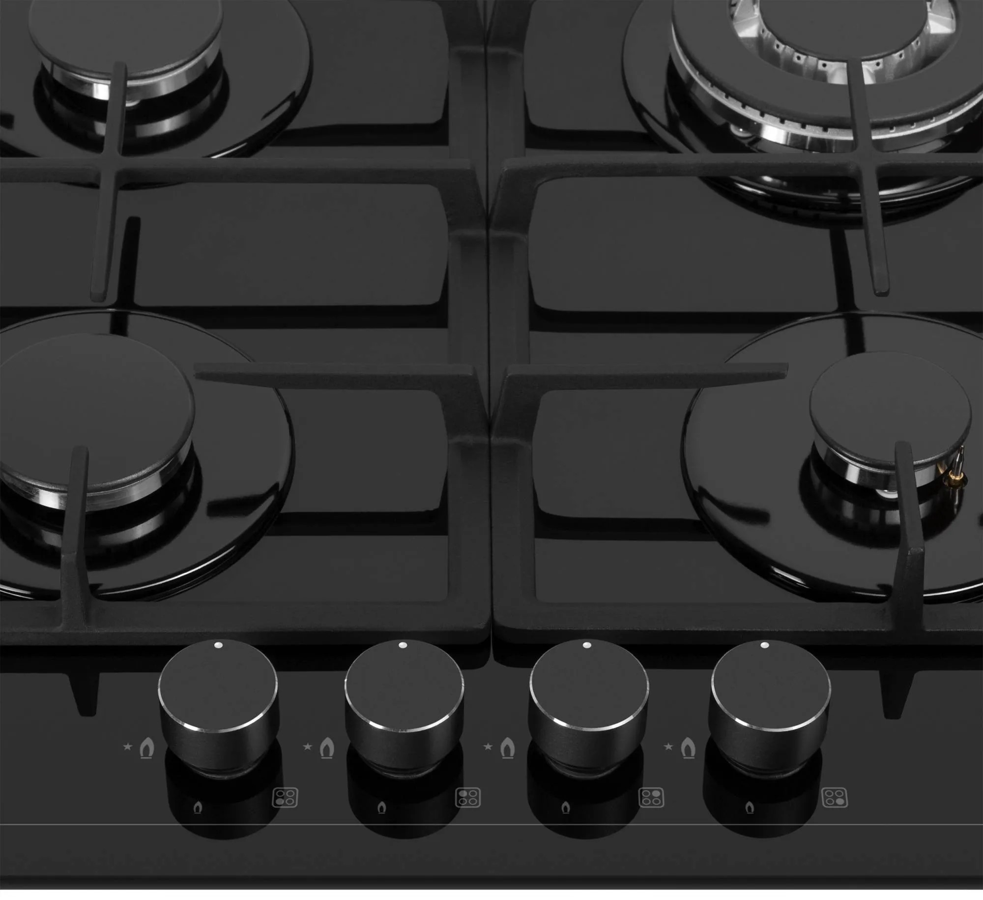 9168781 Газовая варочная поверхность Meferi MGH604BK GLASS POWER STDN-0146736 - Вид №12