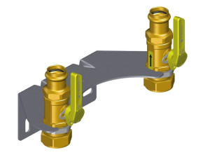 Комплект с двумя прессовыми клапанами G-Press® для газового счетчика bitubo