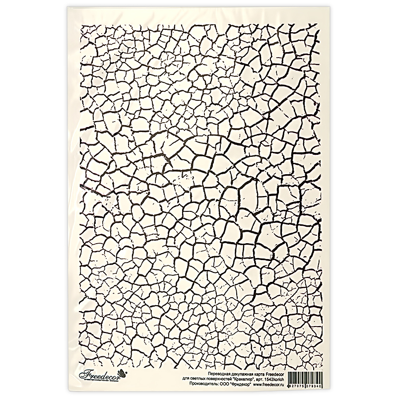 1542korich Пленка для светлой поверхности с печатью Кракелюр Freedecor 