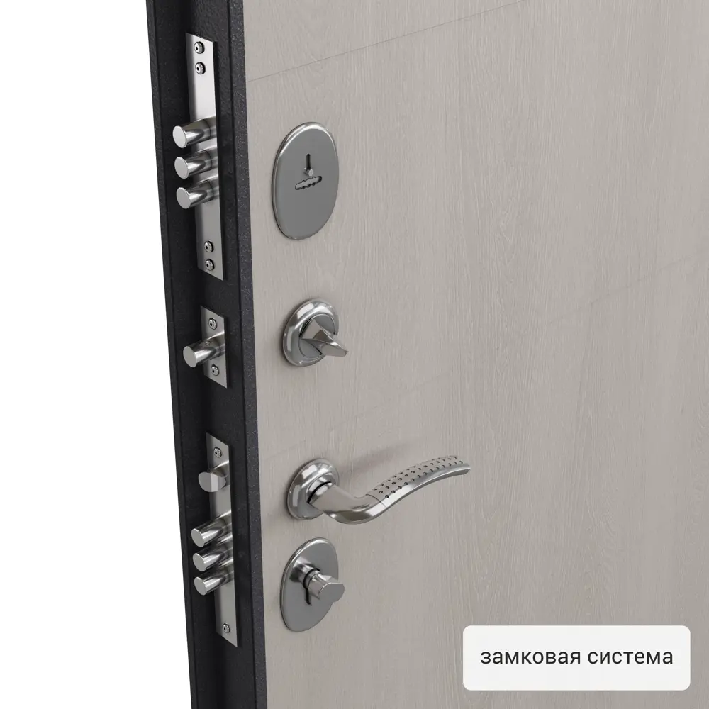 Дверь входная металлическая Берн 2 860 мм левая цвет белое дерево TOREX STLM-2084603 - Вид №2