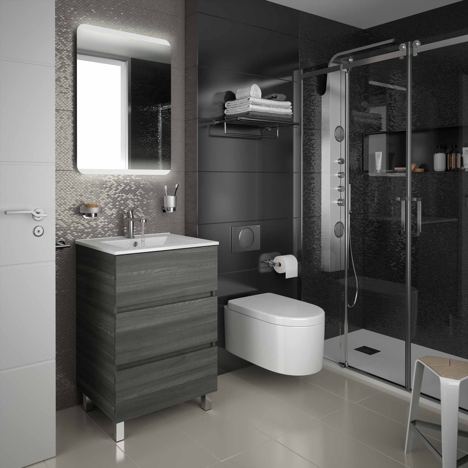 14711 SALGAR Раковина IBERIA 610 БЕЛЫЙ ФАРФОР 610 x 20 x 460 мм  - Вид №3