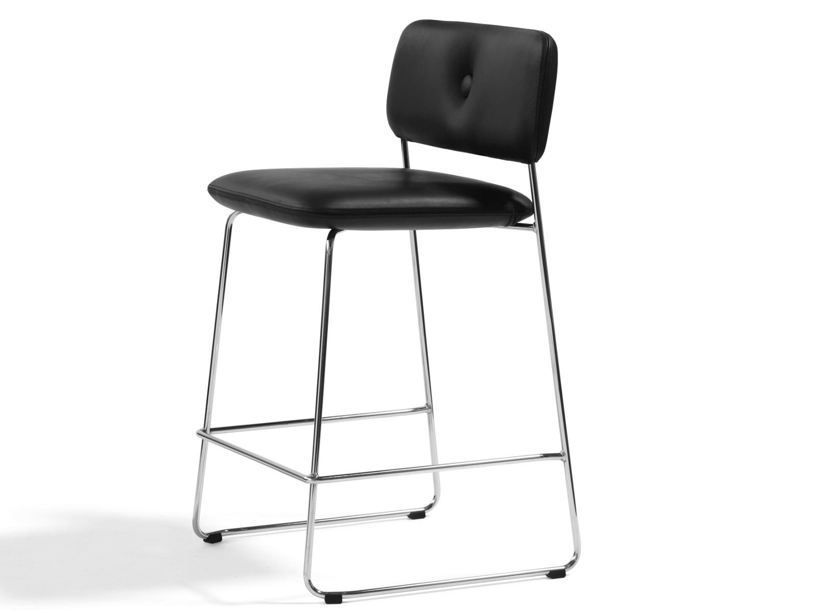 Штабелируемый табурет из хромированной стали со спинкой Bla Station Dundra ARCH-00141439 - Вид №2