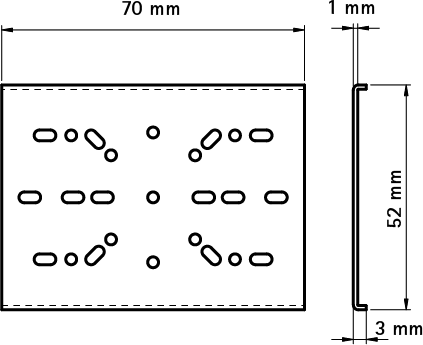 0835000 Монтажные профиля BISMAT® Профиль — Фиксирующая пластина принадлежности для BISMAT® Профиля WALRAVEN  - Вид №1