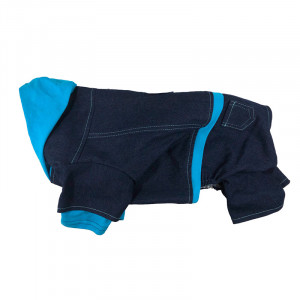 ПР0035040 Комбинезон для собак джинсовый с трикотажем S 24 см ДОГ МАСТЕР