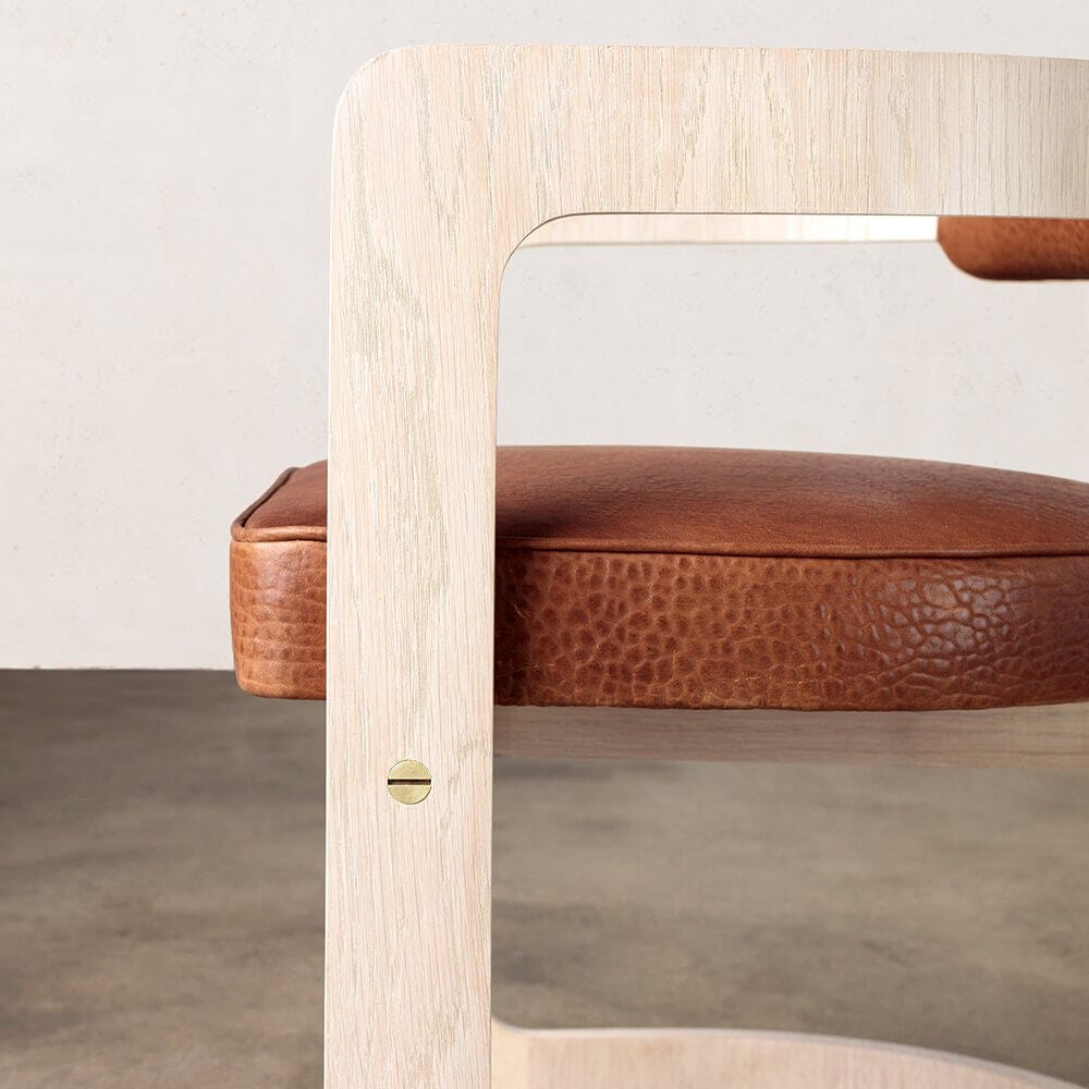 Кожаный мягкий стул с подлокотниками Kelly Wearstler ZUMA ARCH-00096301 - Вид №7