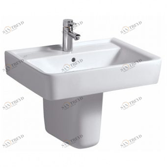 222265000 Подвесная раковина настенная прямоугольная Keramag  белая 