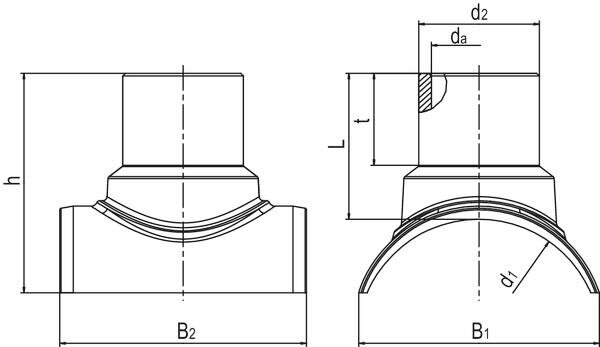SANIT 750530106 Патрубок Седло SA XL  - Вид №1