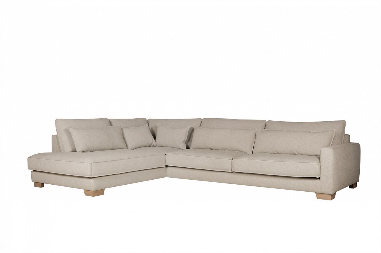 Диван Malte трехместный угловой с правым модулем светло-серый SITS ДИЗАЙНЕРСКИЕ, MALTE 192160 Бежевый;молочный  - Вид №2