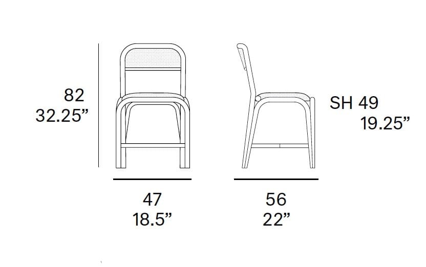 Стул из ротанга с мягким сиденьем EXPORMIM Fontal ARCH-00070256 - Вид №2