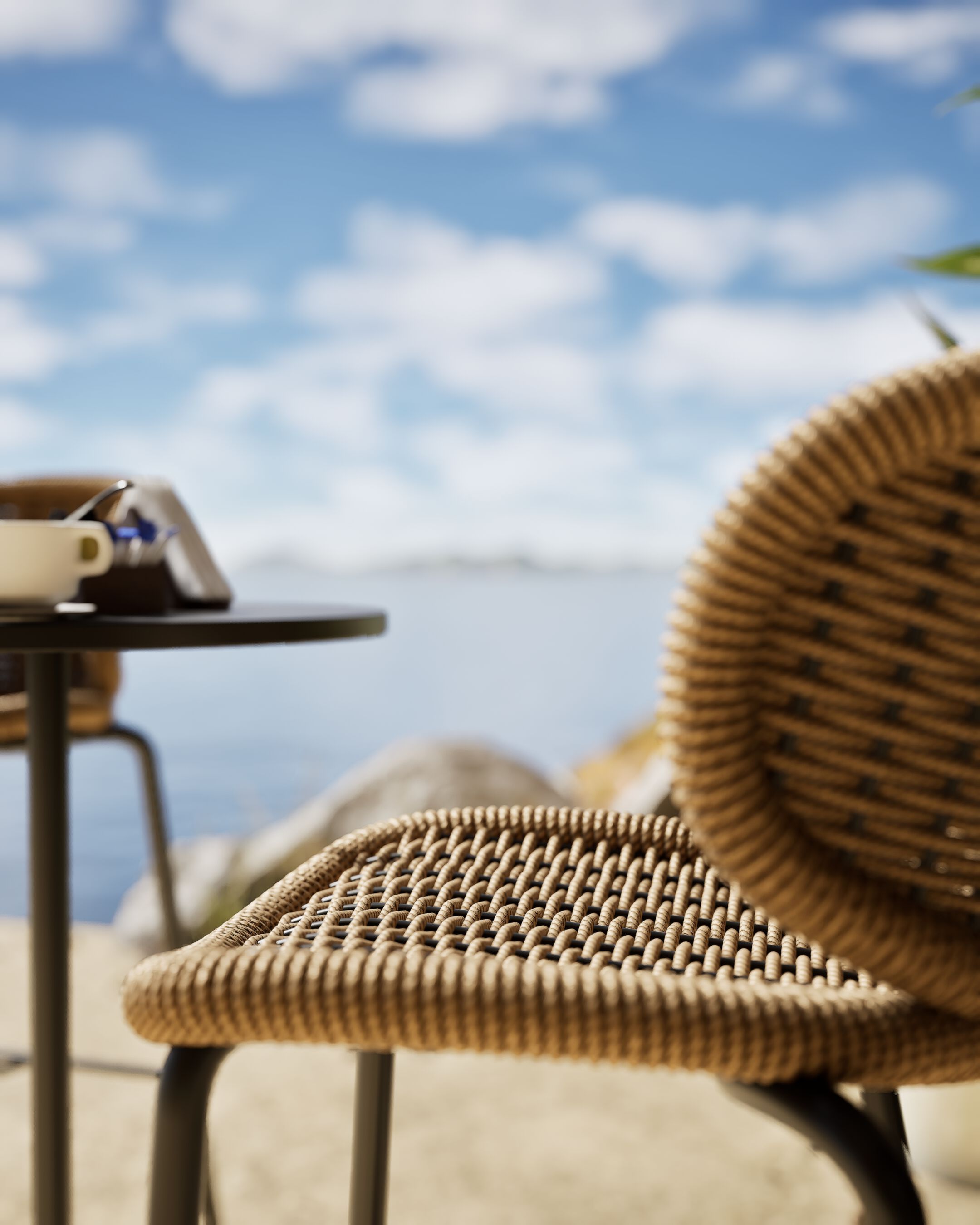 Высокий садовый стул из морской веревки DRIGANI Бильбао ARCH-00146721 - Вид №2