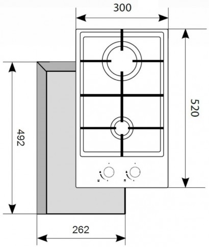 1147177 Газовая варочная поверхность Akpo PGA 302 FGC BL STDN-0147868 - Вид №9