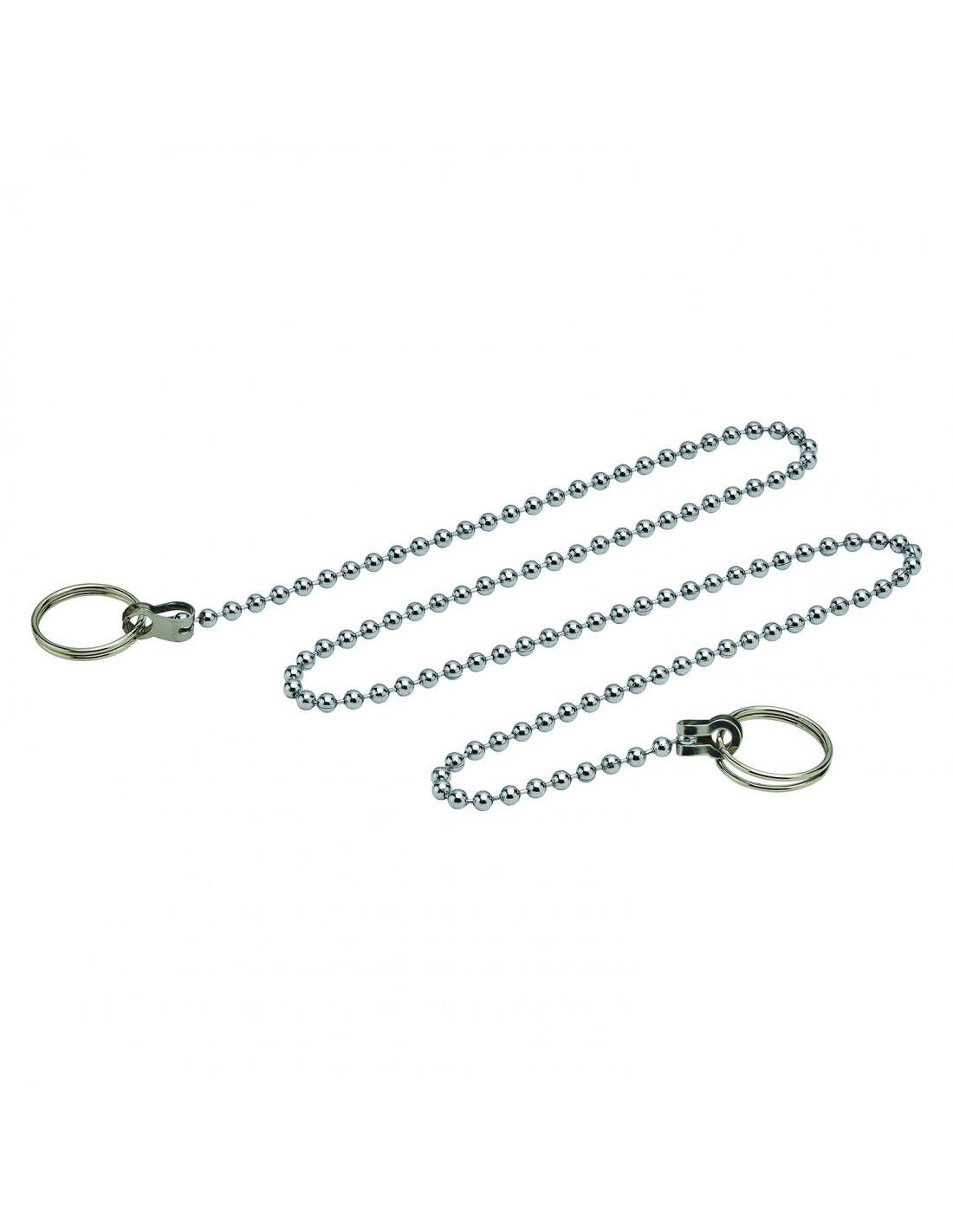 008300 000 01  Поставляются разрезные кольца для цепочки с бусинами, Д. 3,2 мм, Л. 500 мм, нержавеющая сталь Valentin Хром 