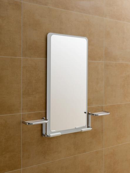 802.03.W110L Зеркальная полка белого цвета для сплошных зеркал HEWI Serie 802 LifeSystem  - Вид №2