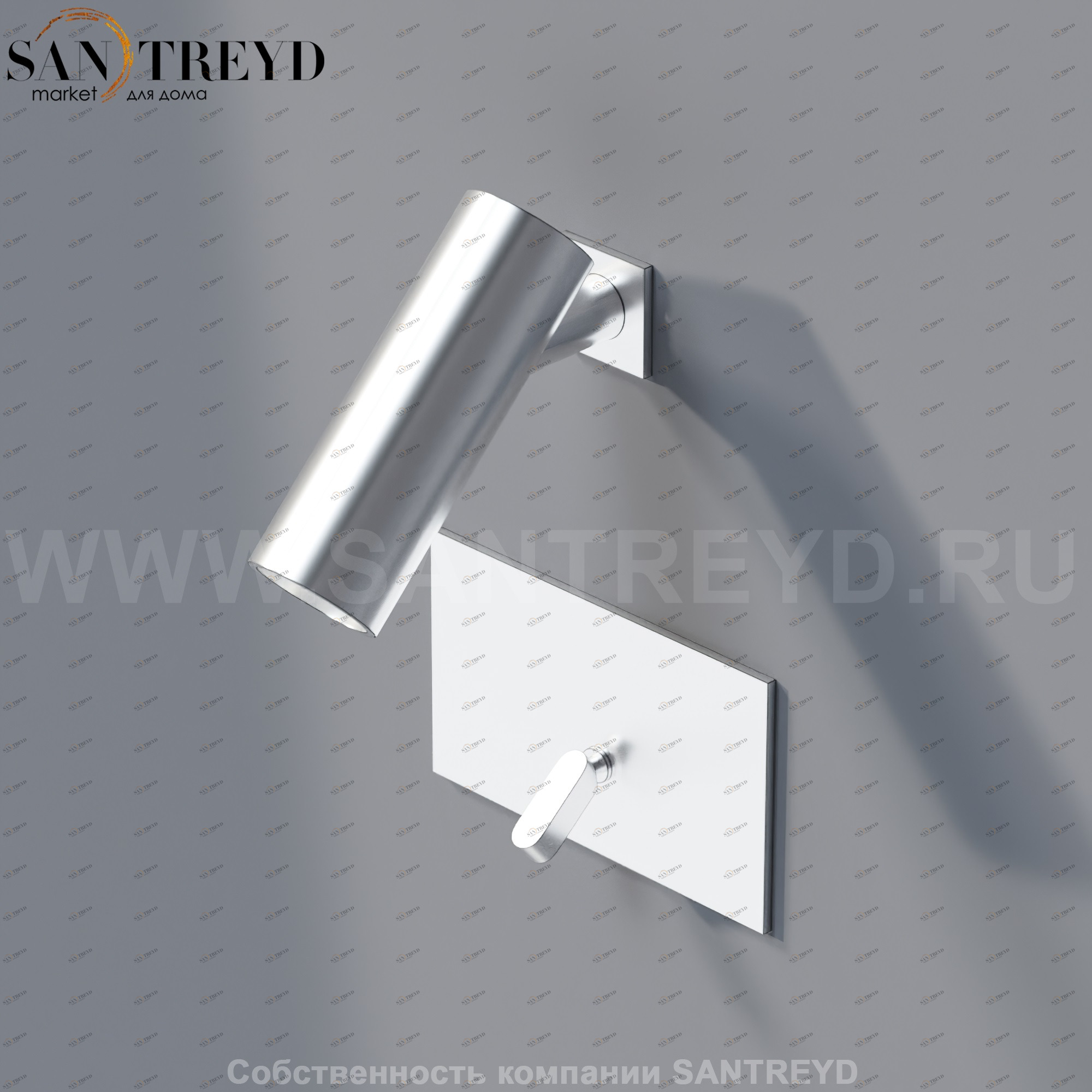 Agape SQUARE Душевая система с душевой лейкой хромированная матовая ARUB0967SP