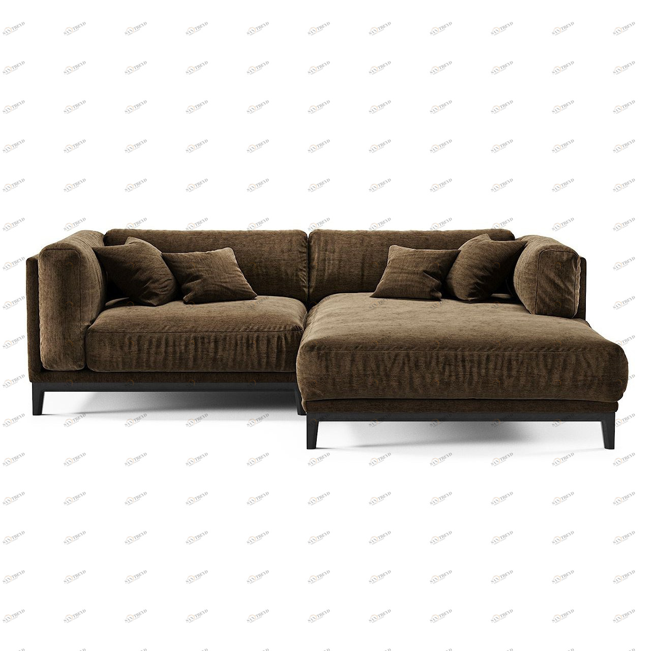 Диван Case угловой темно-коричневый THE IDEA ДИЗАЙНЕРСКИЕ 210552 Коричневый 