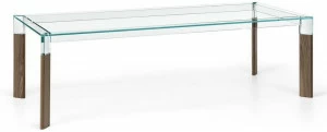 Tonelli Design Прямоугольный обеденный стол из дерева и стекла