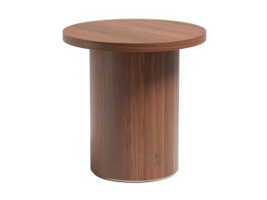 Высокий круглый деревянный журнальный столик