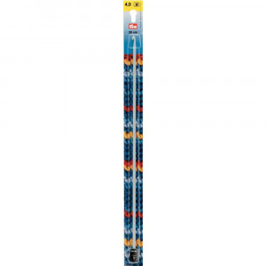 195217 Для вязания Крючок тунисский для шерстяной пряжи алюминий d 4.0 мм 30 см в блистере с наконечником PRYM