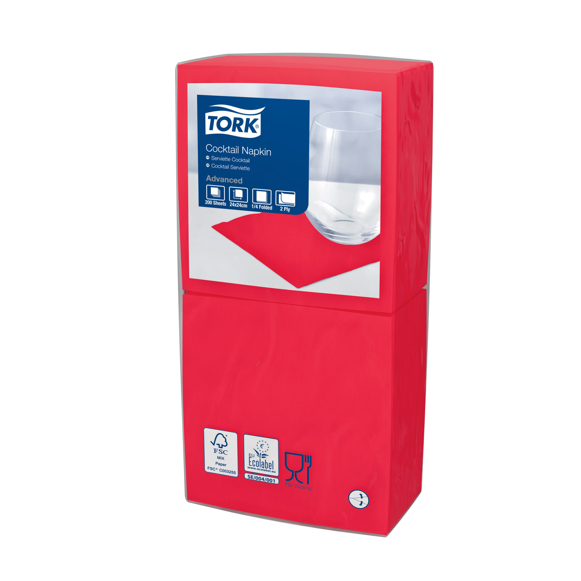 47782639 Красная коктейльная салфетка Tork 